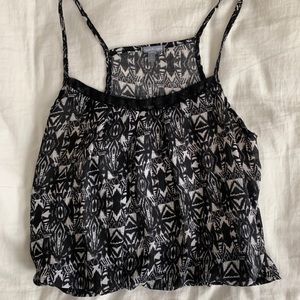 Black and white crop top
